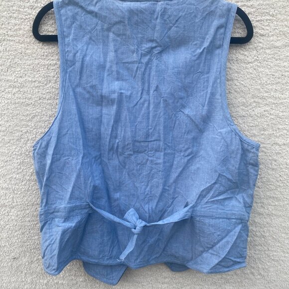 Cottagecore Grandma Denim Embroidered Vest - Picture 7 of 7